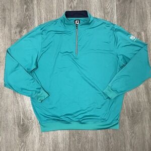 FootJoy 1/4 Zip Men's 2X-Large Blue Golf Performance 1/2 Sweater Shirt